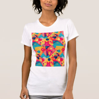 Abstract Geometrisch Retro Vormen T-Shirt