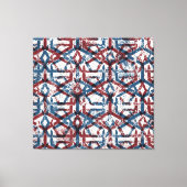 Abstract geometrisch: rood blauw canvas afdruk (Voorkant)