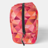 Abstract geometrisch rood Sinaasappel roze monogra Toilettasje (Rechts)