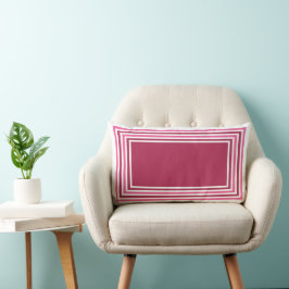 Abstract Geometrisch Roze & Wijnrood Kussen