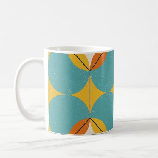  Abstract, geometrisch Scandinavisch patroon. Koffiemok (Links)