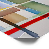 Abstract Geometrisch Schilderen 1:1 Poster (Hoek)