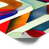 Abstract Geometrisch Schilderen 1:1 Poster (Hoek)