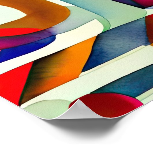 Abstract Geometrisch Schilderen 1:1 Poster (Hoek)