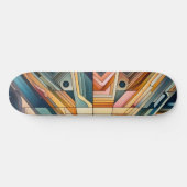 Abstract geometrisch skateboard: vet, kleurrijk persoonlijk skateboard (Horizontaal)
