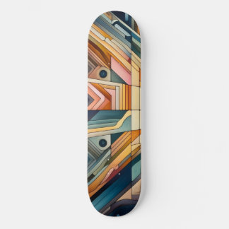 Abstract geometrisch skateboard: vet, kleurrijk persoonlijk skateboard