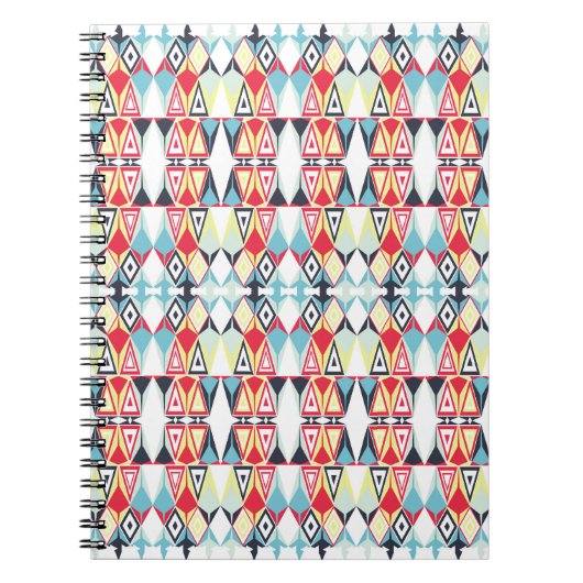 Abstract Geometrisch Stamlijnpatroon Notitieboek (Voorkant)
