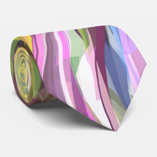 Abstract geometrisch Stropdas (0108-09) (Opgerold)