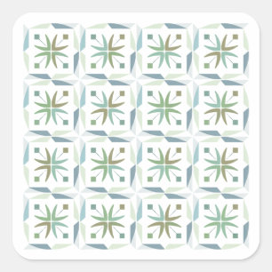 Abstract Geometrisch Tegelpatroon Ontwerp Sticker