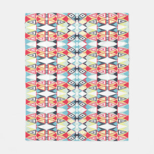 Abstract geometrisch tribale lijnpatroon fleece deken