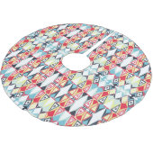 Abstract geometrisch tribale lijnpatroon kerstboom rok (Gekanteld)