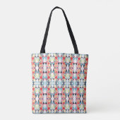 Abstract geometrisch tribale lijnpatroon tote bag (Achterkant)
