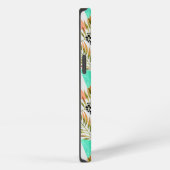 Abstract Geometrisch Tropisch Bladpatroon iPhone Hoesje (Rechterkant)