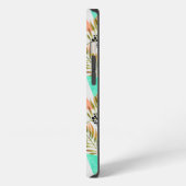 Abstract Geometrisch Tropisch Bladpatroon iPhone Hoesje (Linkerkant)