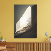 Abstract Geometrisch Tunnel Licht Design Canvas Afdruk (Insitu (Woonkamer))