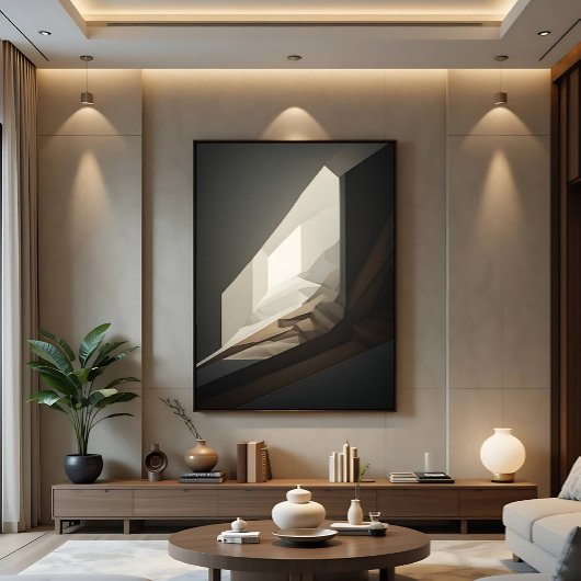 Abstract Geometrisch Tunnel Licht Design Canvas Afdruk