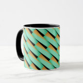 Abstract Geometrisch/Turquoise Zwart & Tans Mok (Voorkant links)