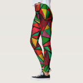 Abstract , geometrisch , veelhoekig leggings (Links)