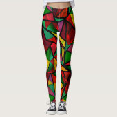 Abstract , geometrisch , veelhoekig leggings (Voorkant)