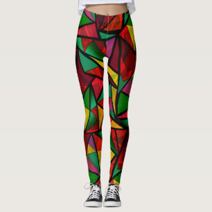 Abstract , geometrisch , veelhoekig leggings