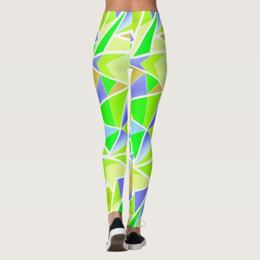 Abstract , geometrisch , veelhoekig leggings (Achterkant)