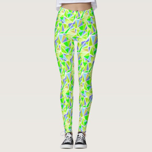 Abstract , geometrisch , veelhoekig leggings (Voorkant)