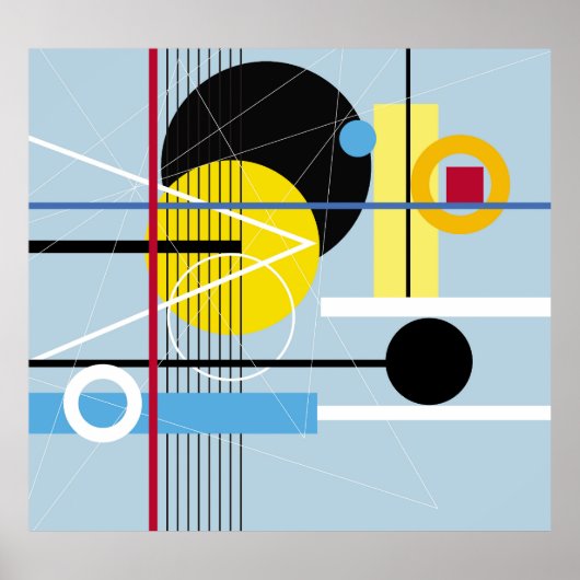 Abstract geometrisch: veelkleurige achtergrond poster (Voorkant)