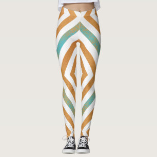Abstract geometrisch vierkant ontwerp leggings