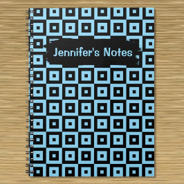 Abstract geometrisch vierkantspatroon-Notitieboek Notitieboek