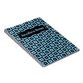 Abstract geometrisch vierkantspatroon-Notitieboek Notitieboek (Rechterzijde)