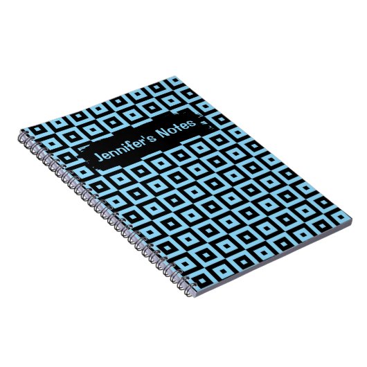 Abstract geometrisch vierkantspatroon-Notitieboek Notitieboek (Rechterzijde)