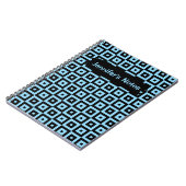 Abstract geometrisch vierkantspatroon-Notitieboek Notitieboek (Linkerzijde)