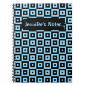 Abstract geometrisch vierkantspatroon-Notitieboek Notitieboek (Voorkant)