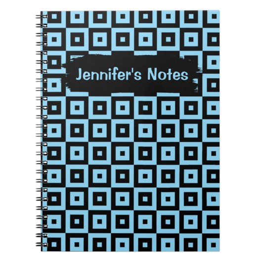 Abstract geometrisch vierkantspatroon-Notitieboek Notitieboek (Voorkant)