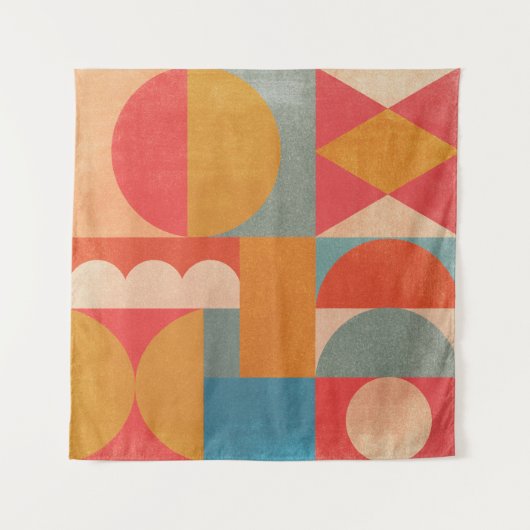 Abstract Geometrisch: Vintage Papierstructuur Wandkleed (Voorkant)