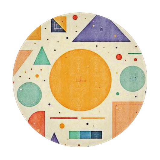 Abstract geometrisch vormontwerp snijplank (Voorkant)