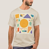 Abstract geometrisch vormontwerp t-shirt (Voorkant)
