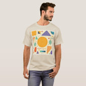 Abstract geometrisch vormontwerp t-shirt (Voorkant volledig)