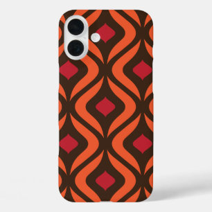 abstract geometrisch vormpatroon uit de jaren '70 iPhone 16 plus hoesje