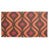 abstract geometrisch vormpatroon uit de jaren '70 kussensloop (Voorkant-Links)