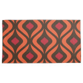 abstract geometrisch vormpatroon uit de jaren '70 kussensloop (Voorkant-Rechts)