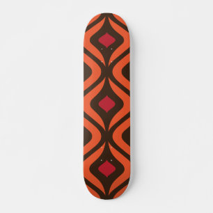 abstract geometrisch vormpatroon uit de jaren '70 persoonlijk skateboard