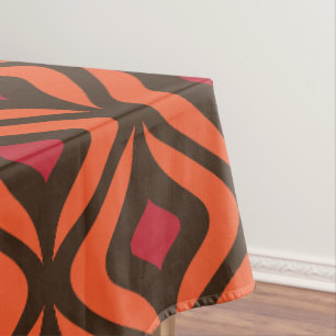 abstract geometrisch vormpatroon uit de jaren '70 tafelkleed
