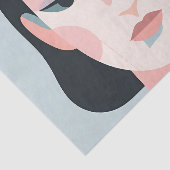 Abstract Geometrisch Vrouwenportret Minimalistisch Tissuepapier (Detail)