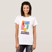 Abstract geometrisch vrouwenportret t-shirt (Voorkant volledig)
