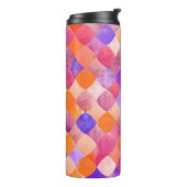 Abstract geometrisch waterverf glitter thermosbeker (Gedraaid links)