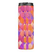 Abstract geometrisch waterverf glitter thermosbeker (Achterkant)