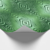 abstract geometrisch wervelgroen patroon cadeaupapier (Hoek)