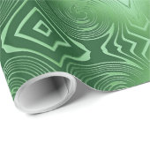 abstract geometrisch wervelgroen patroon cadeaupapier (Rol Hoek)