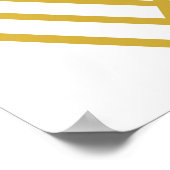 Abstract geometrisch, wit en goud poster (Hoek)